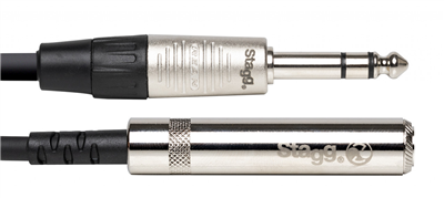 Stagg, Rallonge 6m jack 6.35 TRS F/ TRS M