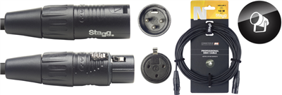 Câble DMX, XLR/XLR (m/f) (3 broches), 10 m, N-series