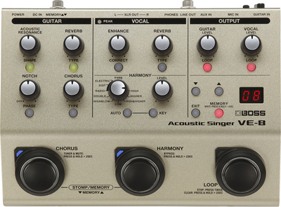 Effet Guitare Acoustique et Chant Boss VE-8