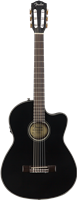 Fender, CN-140SCE Nylon Thinline, Walnut Fingerboard, Black w/case