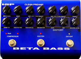 ISP TECHNOLOGIES, BETA BASS PREAMP PEDAL, préampli