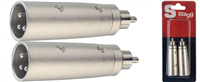 Adaptateur XLR mâle/ RCA mâle - 2 pcs sous blister