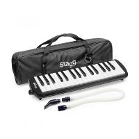 Stagg, Mélodica noir en plastique, 32 touches, housse noire