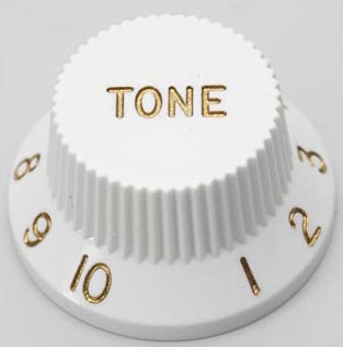 Bouton Type Strat Tonalité Blanc