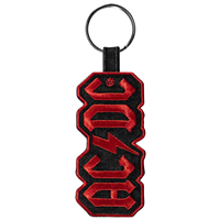 Porte-clefs tissu AC/DC Red Logo