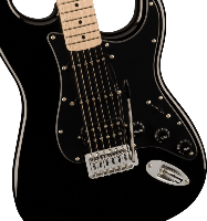 Squier, Sonic™ Stratocaster® HSS, Maple Fingerboard, Black Pickguard, Black