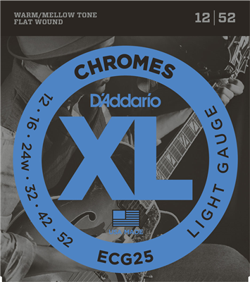 Cordes D'addario Filet Plat 12-52 XL Chrome