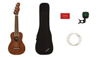 Fender, Seaside Soprano Ukulele Pack, Walnut Fingerboard, Natural