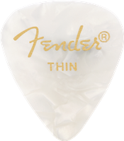 Fender Médiator 351 Shape, White Moto, Thin (12)