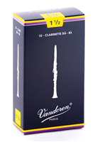 Anches Vandoren Clarinette Sib force 1.5  la boite de 10