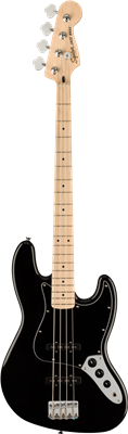 Squier, Affinity Series™ Jazz Bass®, Maple Fingerboard, Black Pickguard, Black