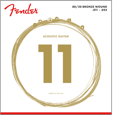 Cordes Acoustique Fender 80/20 BRONZE - 11-52