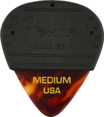 Mediators Fender Mojo Grip Picks, Celluloid, Medium, 3-Pack, Tortoiseshell Torto