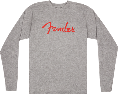 Fender, Fender® Spaghetti Logo L/S T-Shirt, Heather Gray, L