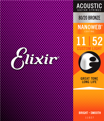 Cordes Acoustiques Elixir Custom Light Nanoweb