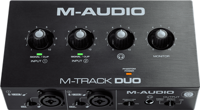 M-Audio, Interface audio MTRACK-DUO 2 canaux, 2 entrées combo XLR/jack
