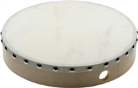 Tambour à main 10" pré-accordé en bois, peau fixe rivetée