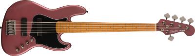Squier, FSR Contemporary Active Jazz Bass® HH V, Roasted Maple Fingerboard, Burg