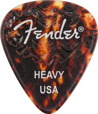 Médiators Fender 351 Shape, Tortoise Shell, Heavy (6)