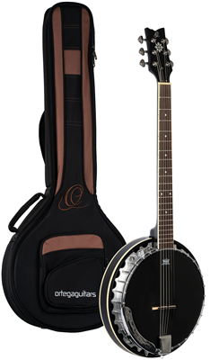 Ortega, Banjo 6 cordes Noir Electro