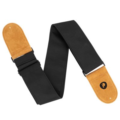 Prodipe, Sangle 75mm POLYESTER | NOIRE doublée - Support Cuir Daim