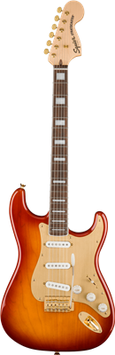 Squier, 40th Anniversary Stratocaster®, Gold Edition, Laurel Fingerboard, Gold A