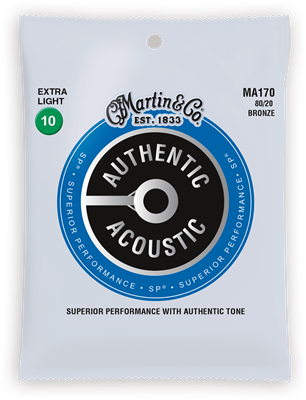 Cordes Acoustiques Martin Authentic, Extra Light, 80/20