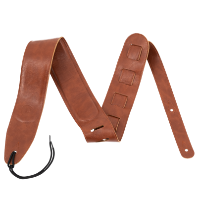 Prodipe, Sangle 65mm CUIR PLEINE FLEUR | MARRON Recto/Verso Rembourrée 5mm
