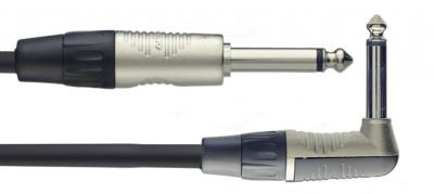 Câble professionnel instrument, jack/ jack coudé, série