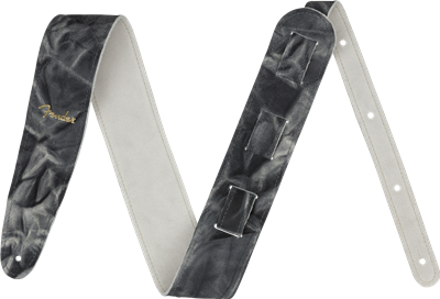 Fender, Tie Dye Leather Strap, Black
