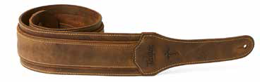 Taylor Wings Strap, Dark Brown Leather, 3"