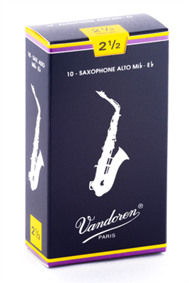 Anches Vandoren Saxo Alto force 2,5 la boite de 10