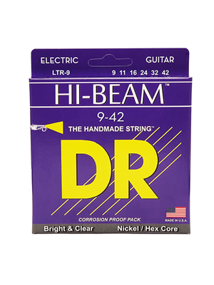 Cordes Guitare électrique DR Hi-Beam Nickel Plated, Light, 9-42
