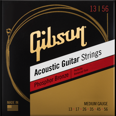 Gibson, Phosphor Bronze Acoustic Guitar Strings, Medium