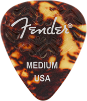 Médiators Fender 351 Shape, Tortoise Shell, Medium (6) Sedona