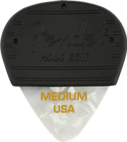 Mediators Fender Mojo Grip Picks, Celluloid, Medium, 3-Pack, White Moto White Mo