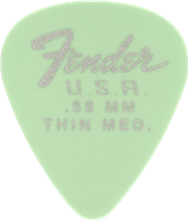 Fender Médiator 351 Shape, Dura-Tone .58, Surf Green (12)