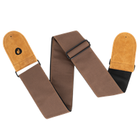 Prodipe, Sangle 75mm POLYESTER | MARRON doublée - Support Cuir Daim