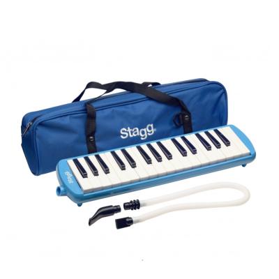 Stagg, Mélodica bleu en plastique, 32 touches, housse bleue
