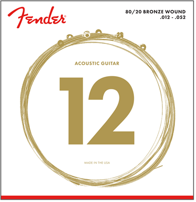 Cordes Acoustique Fender 80/20 BRONZE - 12-52