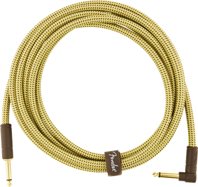 Fender Deluxe Series Instrument Cable, Straight/Angle, 10', Tweed