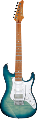 Ibanez, Guitare Électrique AZ22S1F Transparent Turquoise Burst