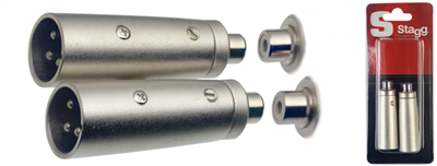 Adaptateur RCA fem./ XLR mâle - 2 pcs sous blister