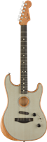 Fender, American Acoustasonic® Strat®, Ebony Fingerboard, Transparent Sonic Blue