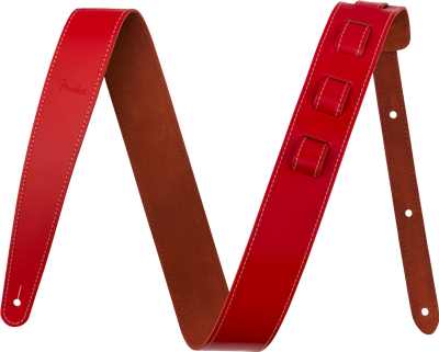 Fender, 2" Essentials Leather Strap, Red