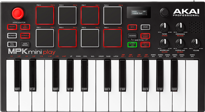 Akai Professional, Clavier-maître USB 25 mini touches, 8 pads, écran LED, 128 so