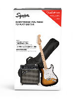 Squier Sonic® Stratocaster® Pack, Maple Fingerboard, 2-Color Sunburst, Gig Bag,