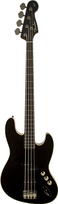Fender, Aerodyne™ Jazz Bass®, Rosewood Stained Fingerboard, Black, No Pickguard