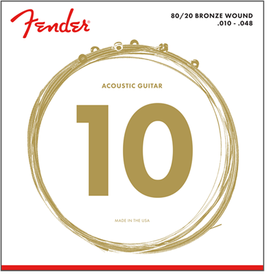 Cordes Acoustique Fender 80/20 BRONZE - 10-48