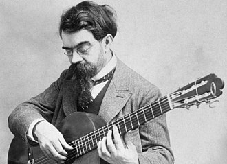 Portrait de Francisco Trregaavec une guitare